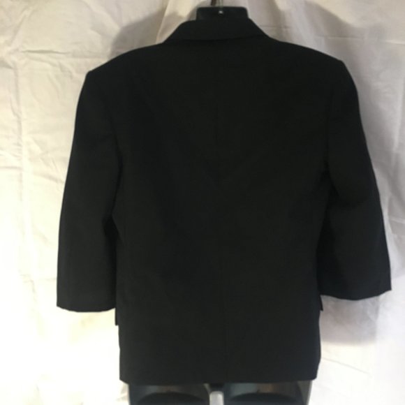 Joseph & Feiss Boys Black Formal Tuxedo Blazer Suit Jacket Size 12 Short Sleeve - Picture 8 of 11